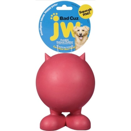 JW Pet Bad Cuz Rubber Squeaker Dog Toy - Large - 5\