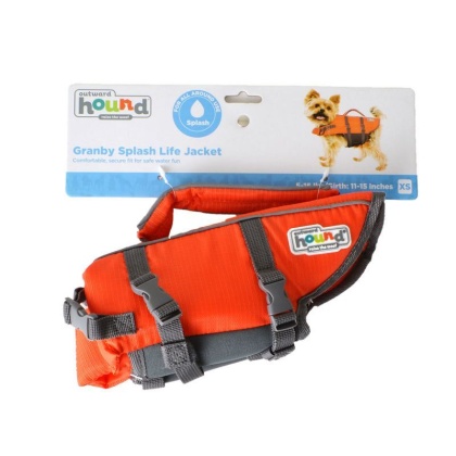 Outward Hound Pet Saver Life Jacket - Orange & Black - X-Small - Dogs 11-18 lbs (Girth 15