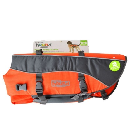 Outward Hound Pet Saver Life Jacket - Orange & Black - X-large - Dogs over 70 lbs (Girth 31