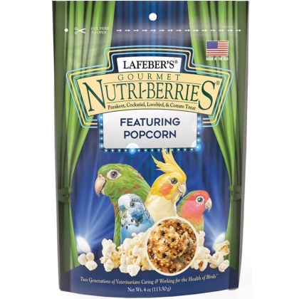 Lafeber Gourmet Nutri-Berries with Popcorn for Parakeet, Cockatiel & Conures - 4 oz