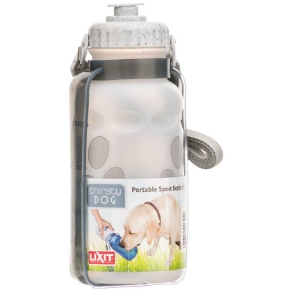 Lixit Thirsty Dog Portable Dog Water Bowl & Bottle - 16 oz