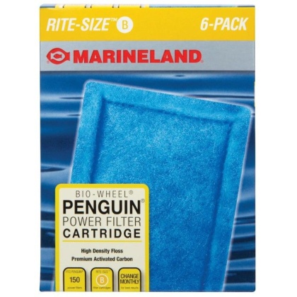 Marineland Size-Rite B Size Cartridges - Penguin 110B, 125B & 150B (6 Pack)