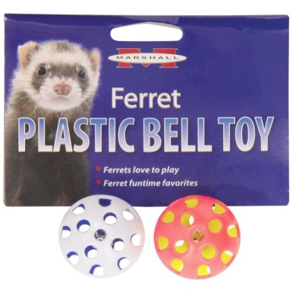 Marshall Plastic Ferret Bell Toys - 2 count