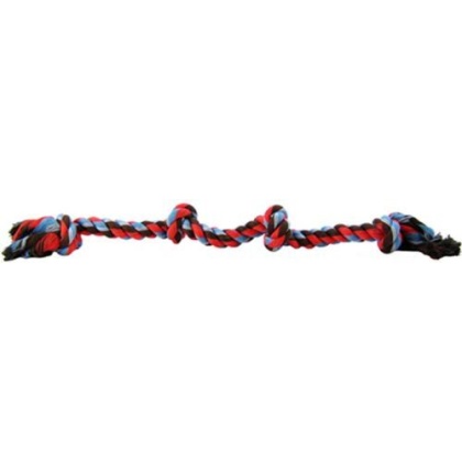 Flossy Chews Colored 4 Knot Tug Rope - Large (22