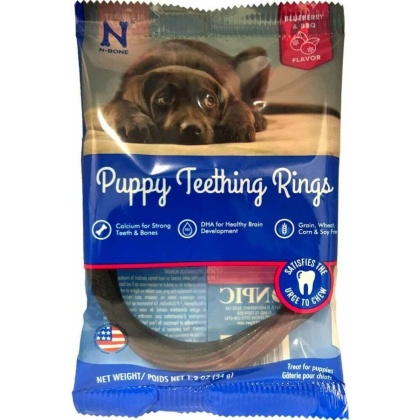 N-Bone Puppy Teething Ring Blueberry Flavor  - 1 count