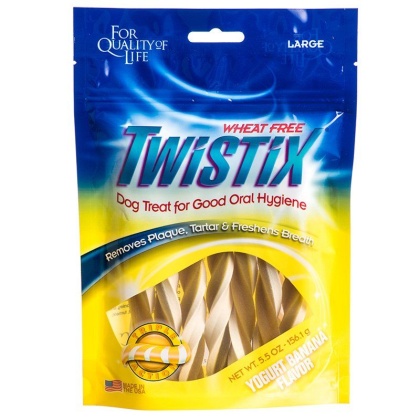 Twistix Wheat-Free Yogurt & Banana Dental Dog Treats - Large (5.5 oz)
