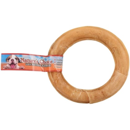 Loving Pets Nature's Choice Pressed Rawhide Donut - Large - (6