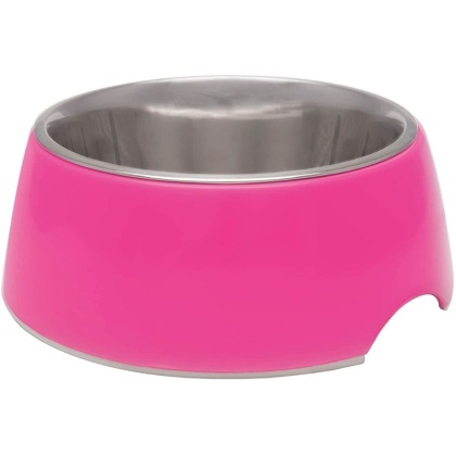 Loving Pets Hot Pink Retro Bowl  - 1 count - Small