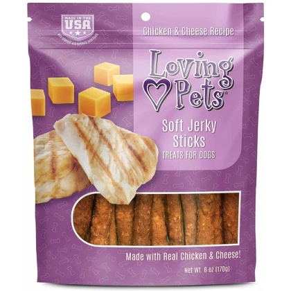 Loving Pets Soft Jerky Sticks Cheese Flavor - 6 oz
