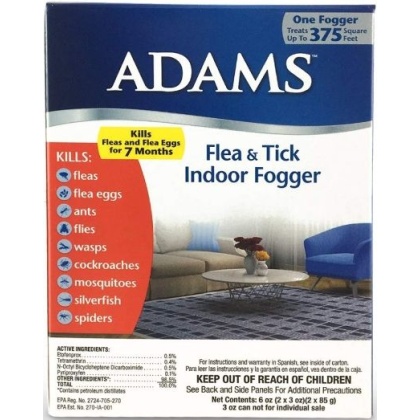 Adams Flea and Tick Indoor Fogger 3 oz - 2 count