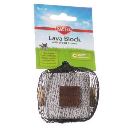 Kaytee Natural Lava Block with Wood Chews - 2.5\