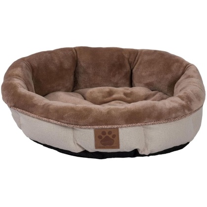 Precision Pet Round Shearling Bed Buff - 17