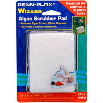 Penn Plax Wizard Algae Scrubber Pad for Acrylic or Glass Aquariums - 3