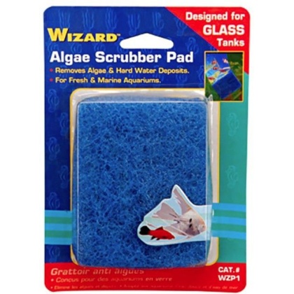 Penn Plax Wizard Algae Scrubber Pad for Glass Aquariums - 3