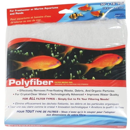 Penn Plax Polyfiber Filter Media Pad - 18