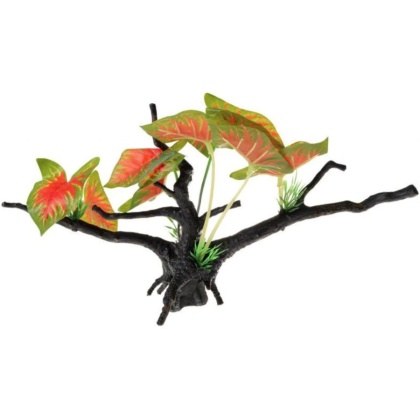 Penn Plax Driftwood Plant - Green & Red - Wide - 1 Count
