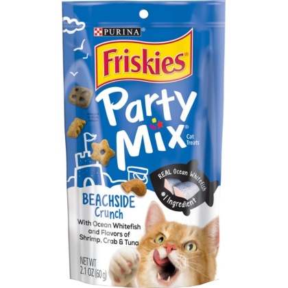 Friskies Party Mix Beachside Crunch Cat Treats - 2.1 oz