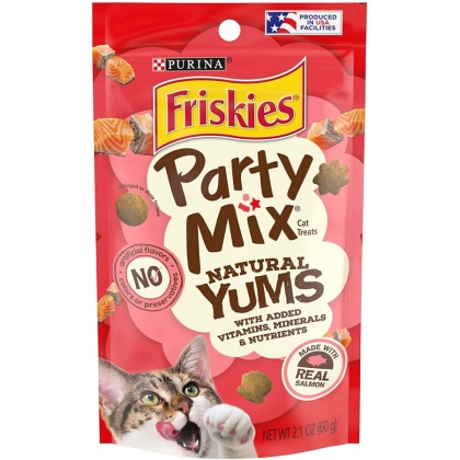 Friskies Party Mix Naturals Cat Treats - Real Salmon - 2.1 oz