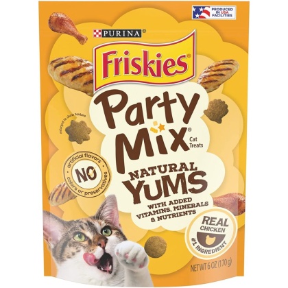 Friskies Party Mix Cat Treats Natural Yums With Real Chicken - 6 oz