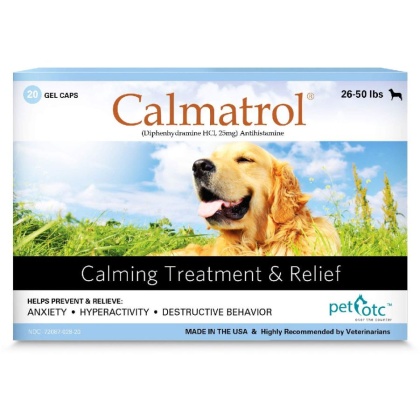 Pet OTC Calmatrol Anxiety and Hyperactivity Treatment for Dogs 26-50 lbs - 20 count