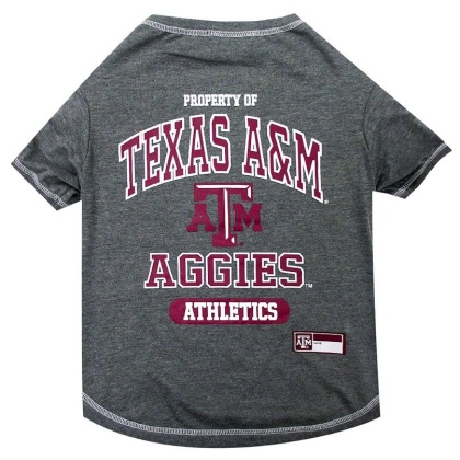 Pets First Texas A & M Tee Shirt for Dogs and Cats - X-Large