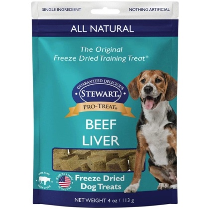 Stewart Freeze Dried Beef Liver Treats Resealable Pouch - 4 oz