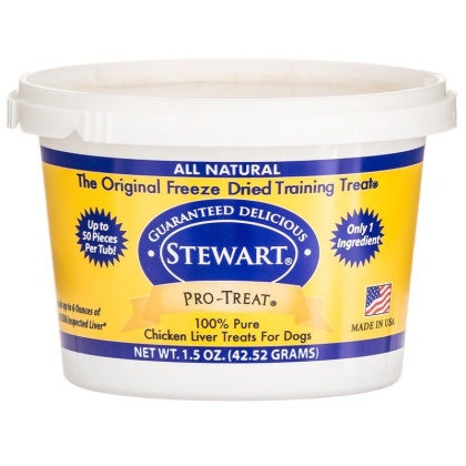 Stewart Pro-Treat 100% Freeze Dried Chicken Liver for Dogs - 1.5 oz