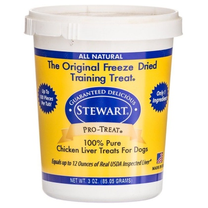 Stewart Pro-Treat 100% Freeze Dried Chicken Liver for Dogs - 3 oz