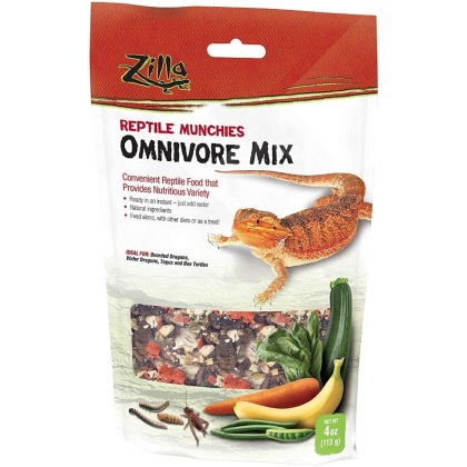 Zilla Reptile Munchies - Omnivore Mix - 4 oz