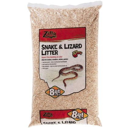 Zilla Lizard Litter - Aspen Chip Bedding & Lutter - 8 Quarts