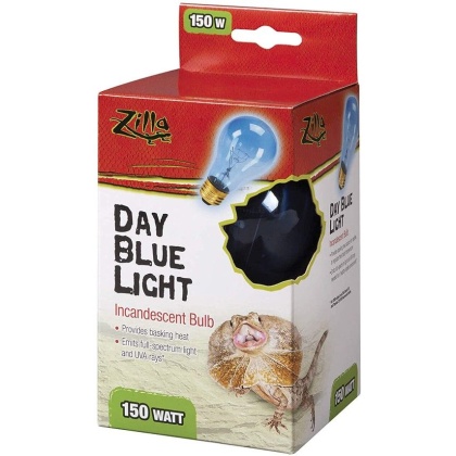 Zilla Incandescent Day Blue Light Bulb for Reptiles - 150 Watt