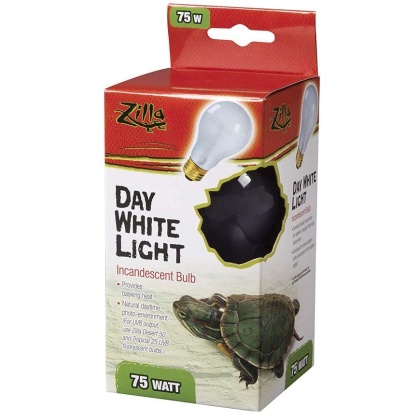 Zilla Incandescent Day White Light Bulb for Reptiles - 75 Watt