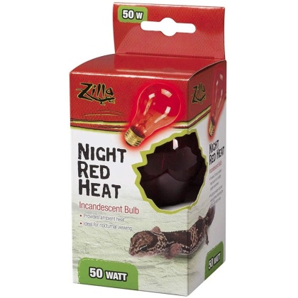 Zilla Incandescent Night Red Heat Bulb for Reptiles - 50 Watt