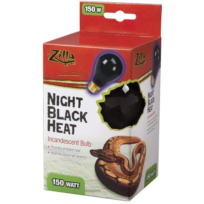 Zilla Night Time Black Light Incandescent Heat Bulb - 150 Watts