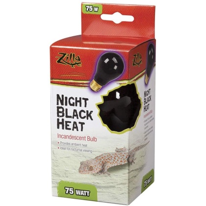 Zilla Night Time Black Light Incandescent Heat Bulb - 75 Watts