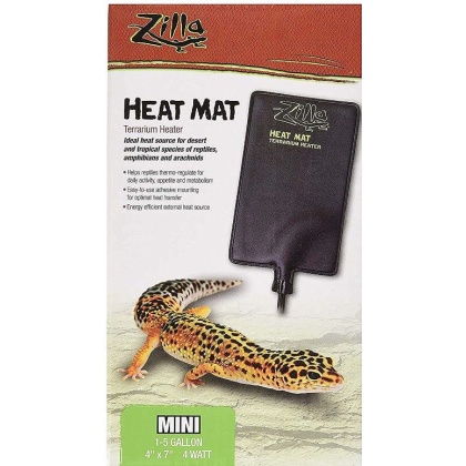 Zilla Heat Mat Terrarium Heater - Mini - 4 Watt - 1-5 Gallon Tanks - (4\