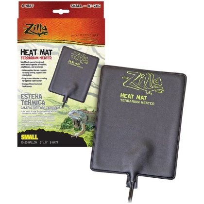 Zilla Heat Mat Terrarium Heater - Small - 8 Watt - 10-20 Gallon Tanks - (6\