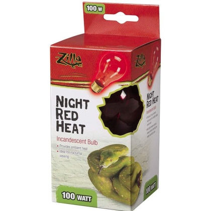 Zilla Incandescent Night Red Heat Bulb for Reptiles - 100 Watt