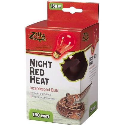 Zilla Incandescent Night Red Heat Bulb for Reptiles - 150 Watt