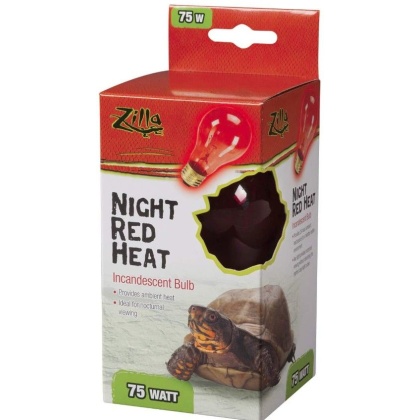 Zilla Incandescent Night Red Heat Bulb for Reptiles - 75 Watt