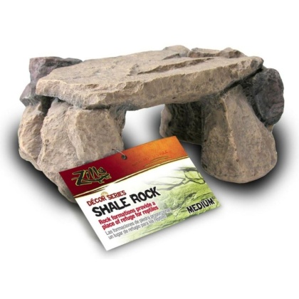 Zilla Shale Rock Den for Reptile Terrariums - Medium - 9\